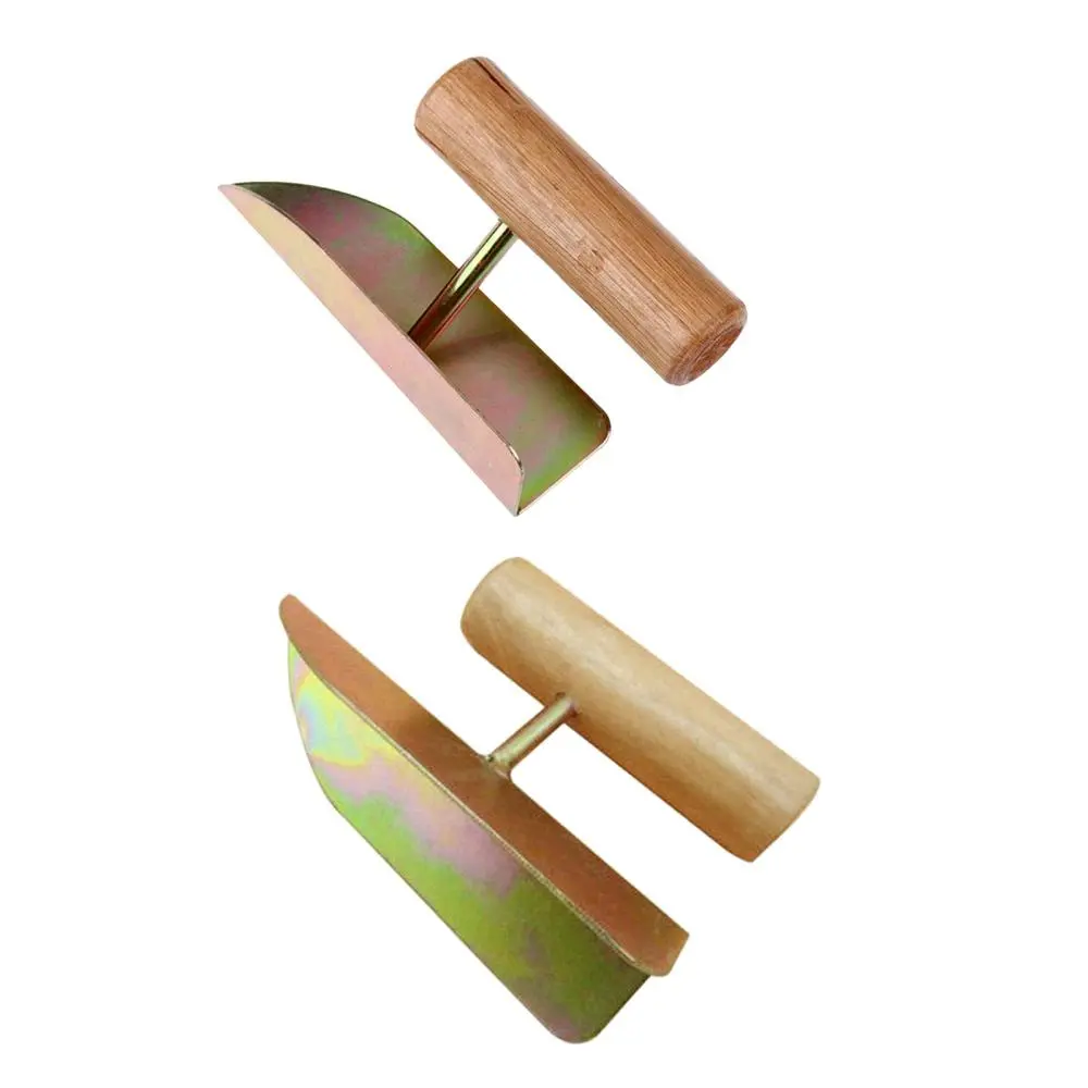 Corner Trowel Cement Finishing Masonry Hand Trowel Home Construction Tool Wooden Handle 90 Degree Right Angle Small Drywall Corner Tool