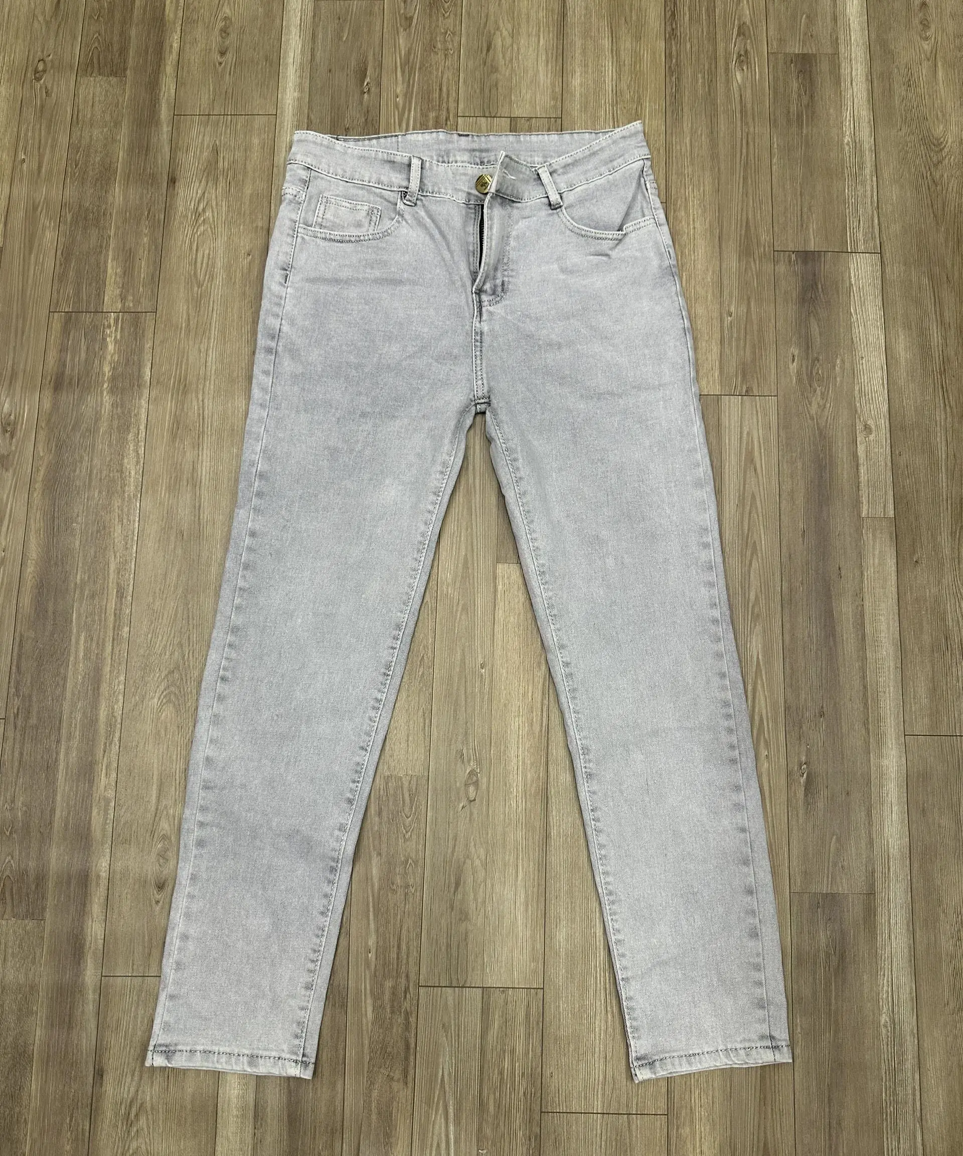 QUẦN JEAN DÀI CO DÃN XÁM BẠC TRƠN MENSWEAR PANTS