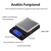 Gambar Timbangan Elektronik Digital Portabel 500g × 0.01g Cocok untuk menimbang perhiasan dan emas - 500g/0.01g-battery dari Mawar Best Shopping Kab. Tangerang 2 Tokopedia