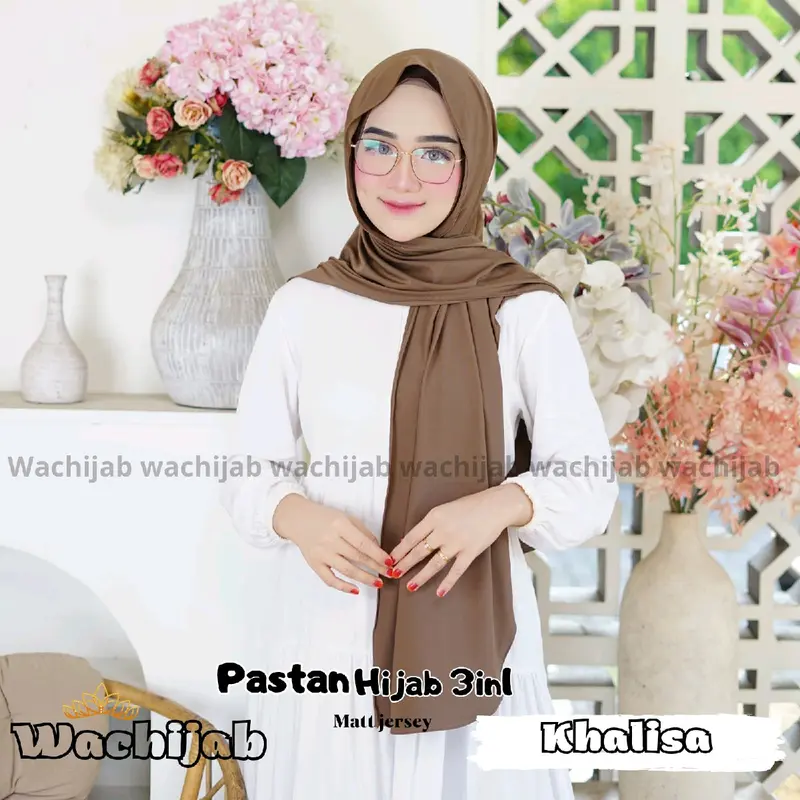 Pashmina Oval Inner ninja Bahan jersey pastan wachijab Hijab Wanita Muslim Kerudung Instan Panjang 2