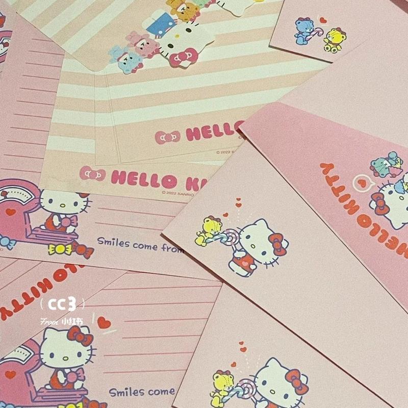 Phong Bì Giấy Kraft Hello Kitty, Phong Bì Giấy Thư, Hoạt Hình Hoạt Hình Ins Dễ Thương, Bộ Đồ Sáng Tạo, Thích Hợp Cho Năm 2025, Phong Bì Thư Chúc Phúc 3