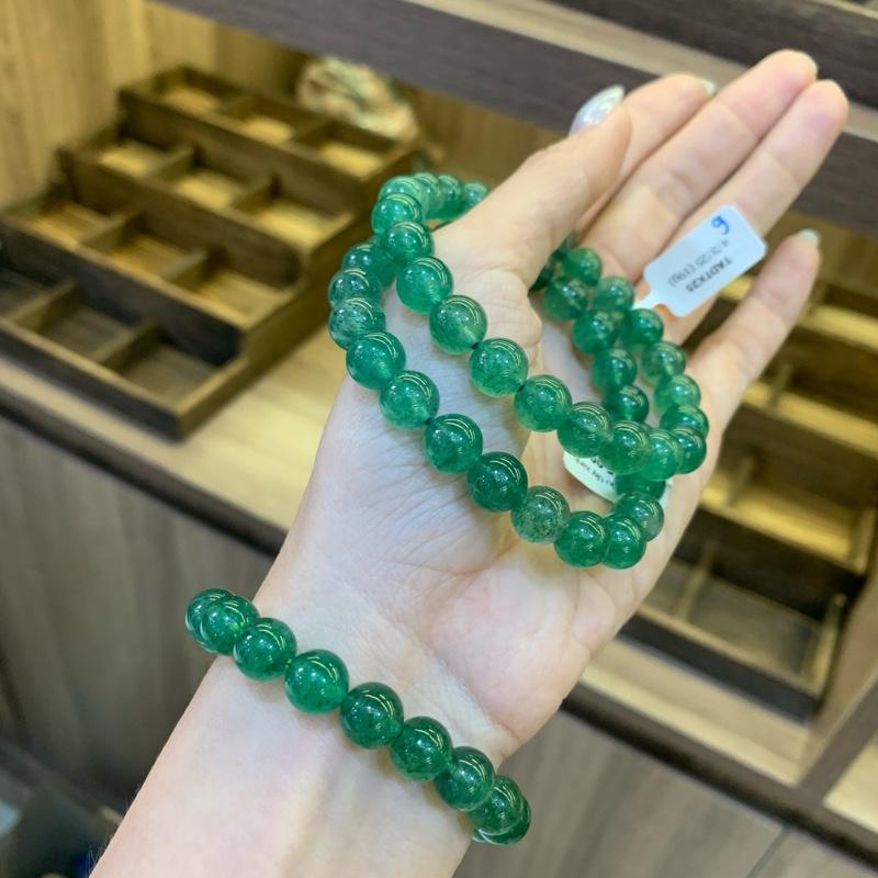 Product Introduction of Vòng chuỗi đá Thạch Anh Dâu Xanh size hạt 8mm đeo tay nam nữ 10
