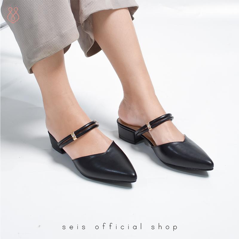 SEIS Joy Mules Wanita Heels 3 cm  Sendal 5