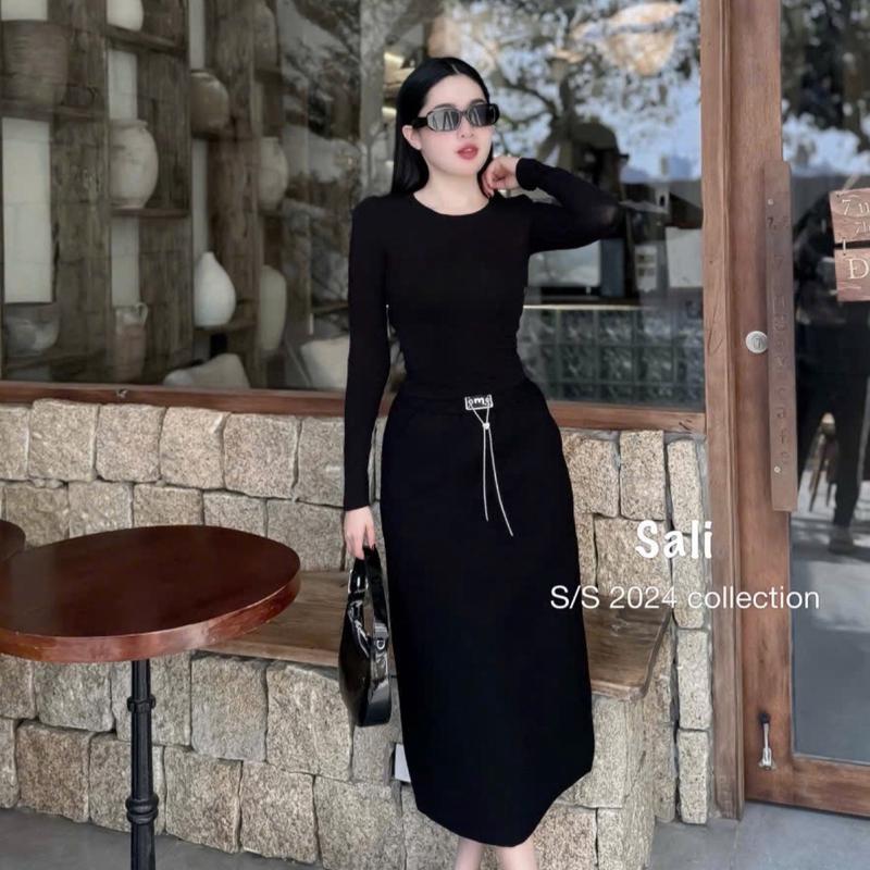 ￼Chân váy nỉ 2 da dáng dài hàng cao cấp Nữ Women Dress 7
