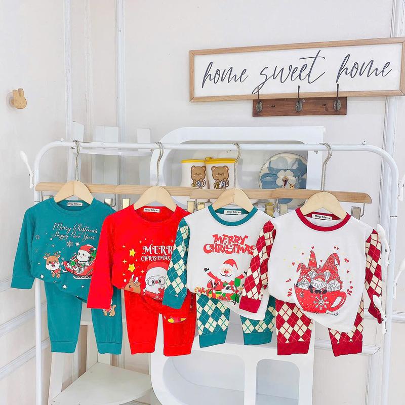 Bộ Dài  NOEL Cho Bé Trai Bé Gái 8-25kg, Bộ Quần Áo Ông Già Noel MinGy BaBy Chất Thun Lạnh Co Giãn 4 Chiều quần  áo