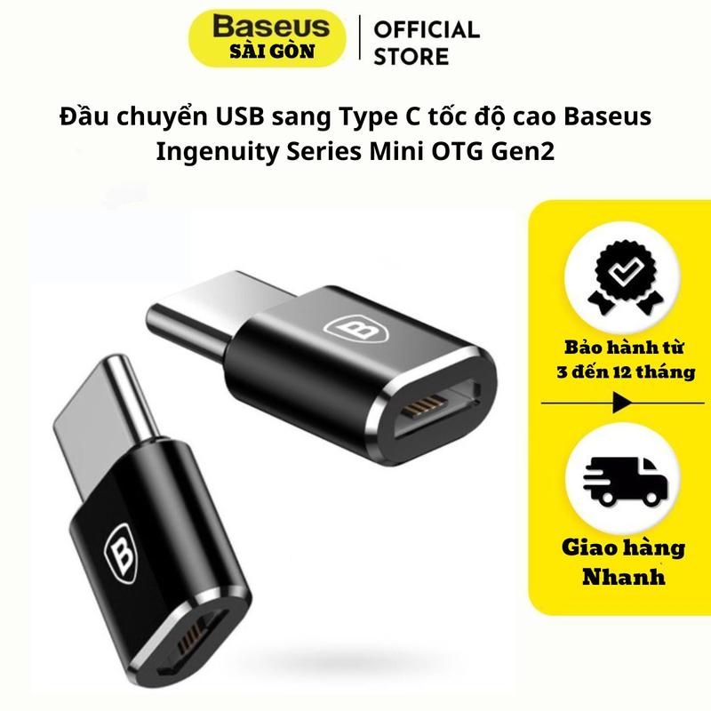 Đầu chuyển OTG usb type c sang usb full size Baseus (TYPE C- USB)/ (USB-TYPE C)/ (TYPE C-MICRO) 0