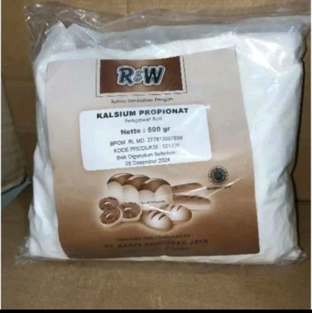 Kalsium Propionat Pengawet Roti Kue Kering Rajawali R&W RW 500 g Bahan
