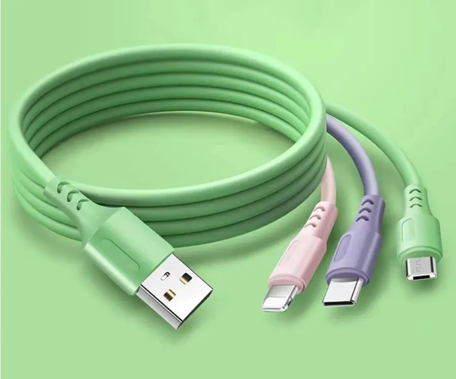 Dây Cáp Sạc 3 Trong 1 Dài 1.2m Đa Chức Năng