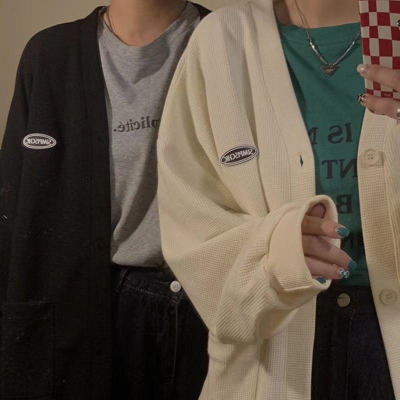 Product Introduction of Women Áo Len Cardigan Bánh Quế Thiết Kế Đẹp Cho Nữ, Phong Cách Lười Biếng Mùa Xuân Và Mùa Thu, Áo Khoác Dệt Kim, Dễ Phối Đồ, Thích Hợp Cho Học Sinh, Thời Trang, Áo Học Sinh Top 2
