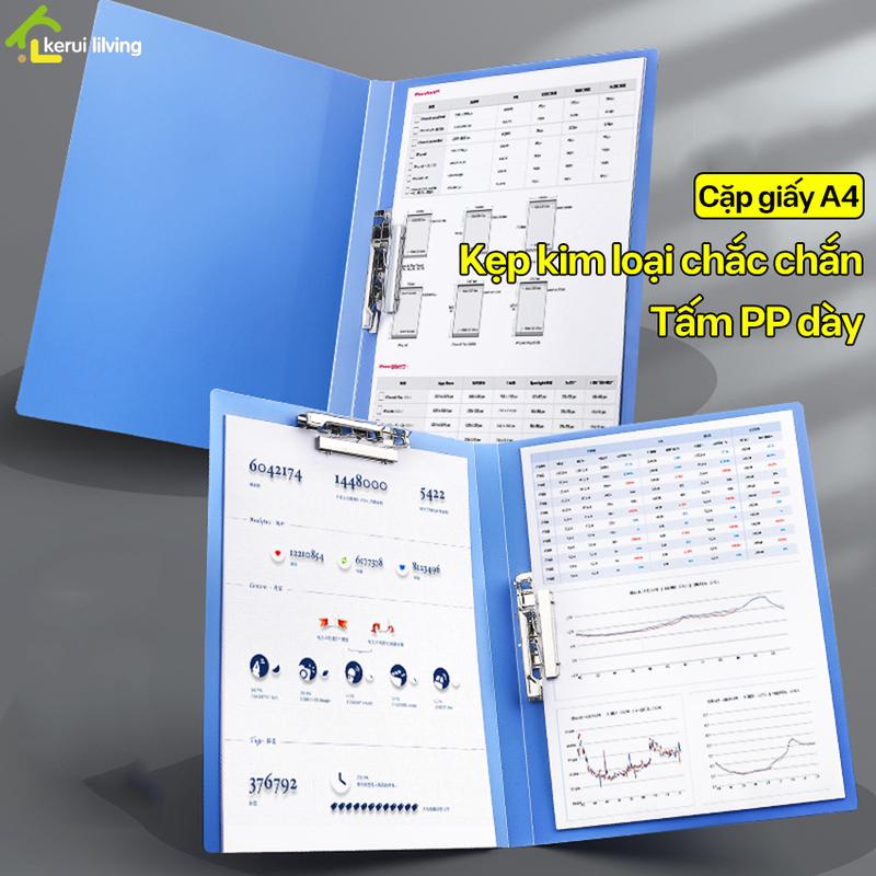 Kẹp File Tài Liệu Nhựa A4, Bìa Đựng Hồ Sơ Chống Gỉ