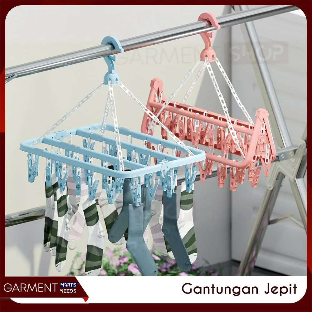Jemuran Baju Bayi Jepit 32 Jepitan Impor Capit Kaos Kaki Celana Dalam Bra Model Kotak Besar