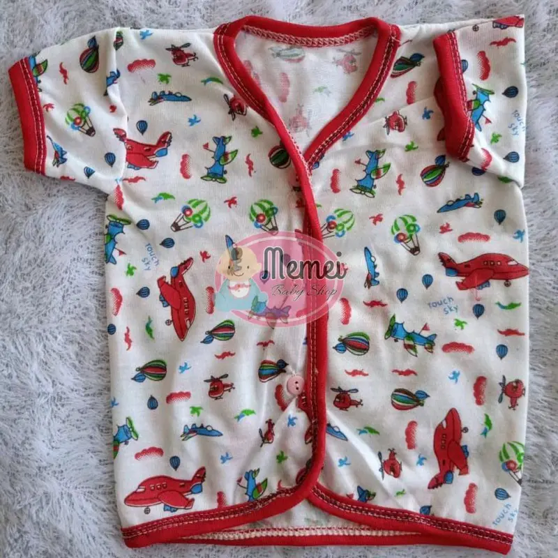 6 Baju Bayi PENDEK Katun Perlengkapan Bayi Lahir 7