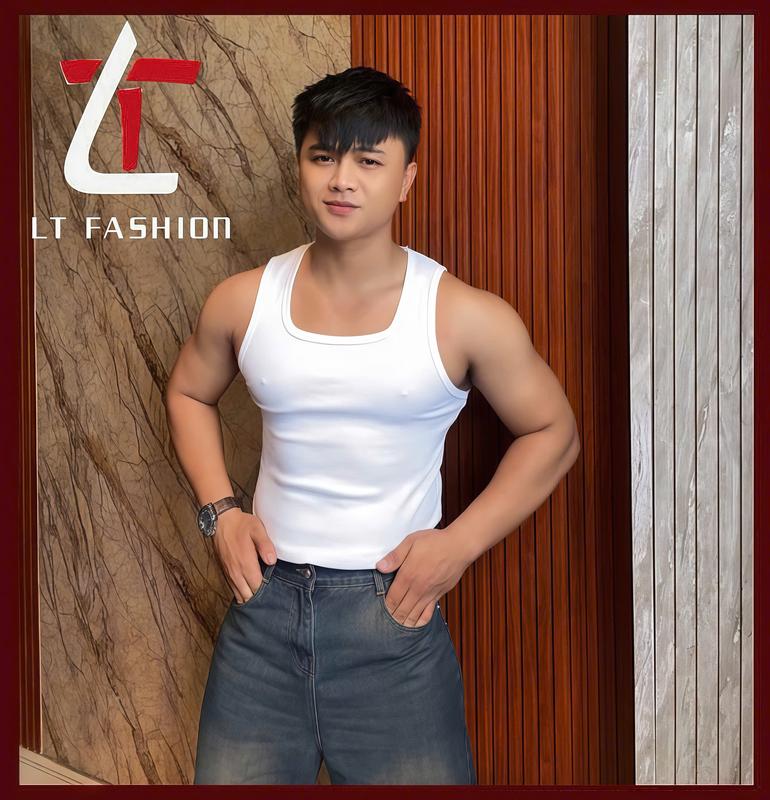 Áo ba lổ tanktop nam cổ vuông cotton gân dày thiết kế ôm body tôn dáng gymmer Menswear 1