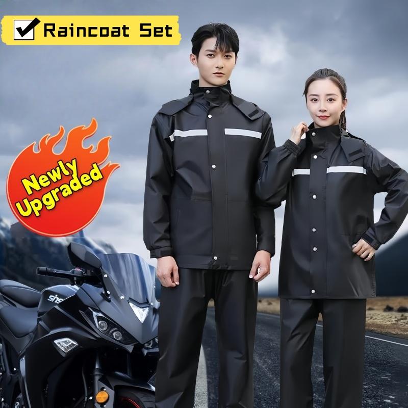 Raincoat Set High-Quality Raincoat Set for Motorcycle Rider Upgraded ...