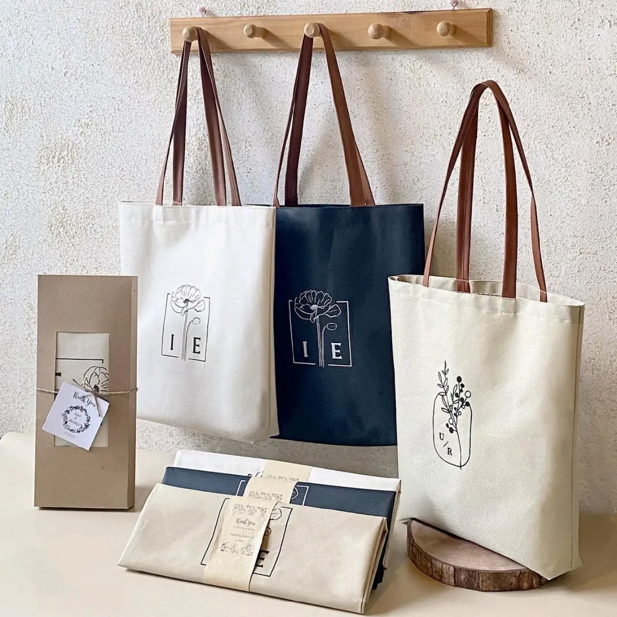 Tote Bag Suvenir Pernikahan Wedding Undangan Ucapan Terima Kasih Nikahan Dsain Simple Elegan