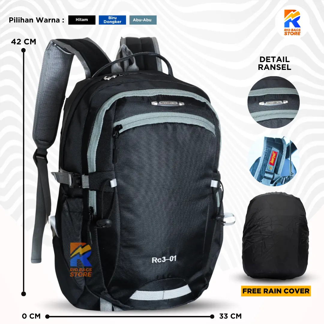 Tas Ransel Polo SMP-SMA-KULIAH-KERJA / Tas Ransel Polo Laptop Duerpak ransel  kuliah