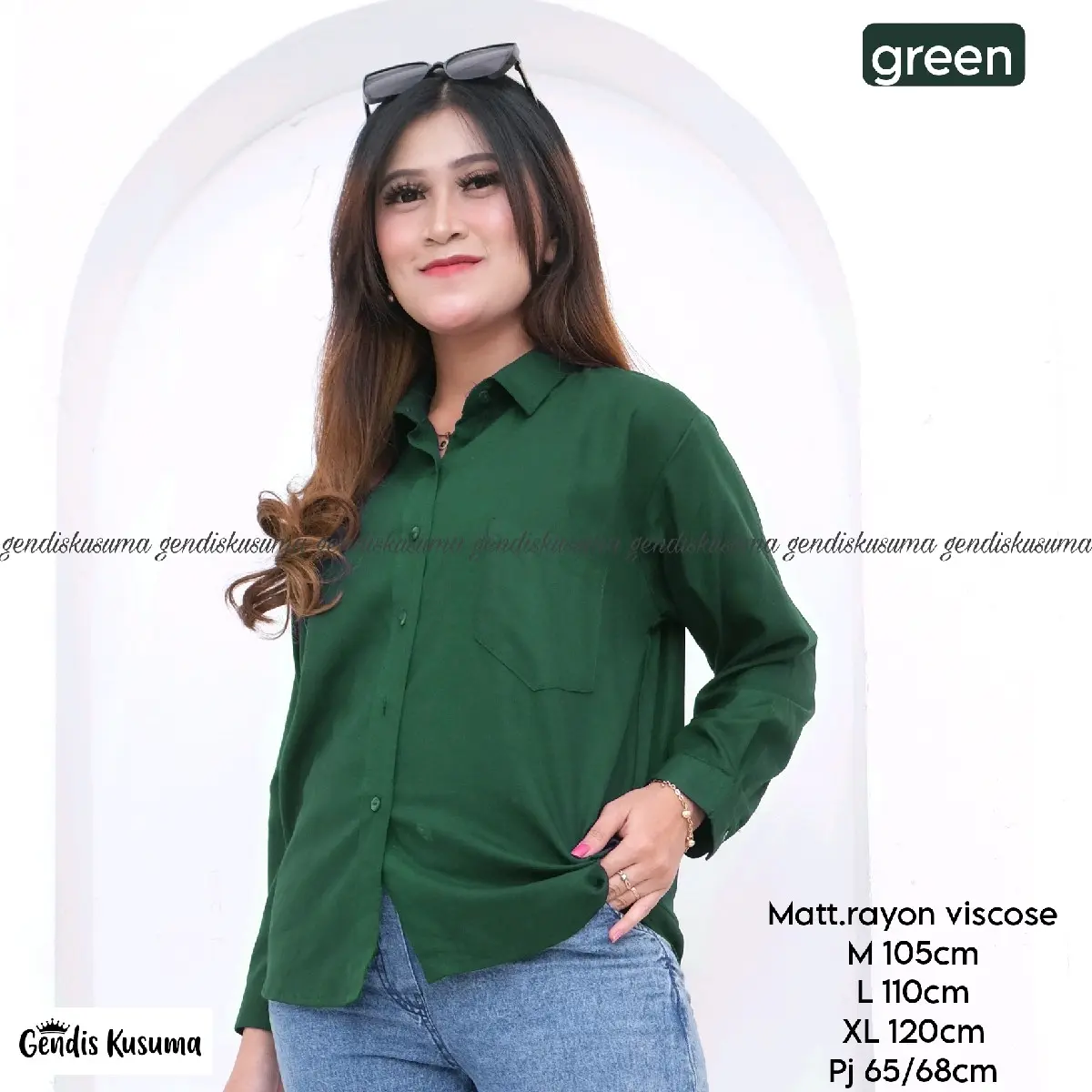 kemeja wanita basic polos rayon viscose