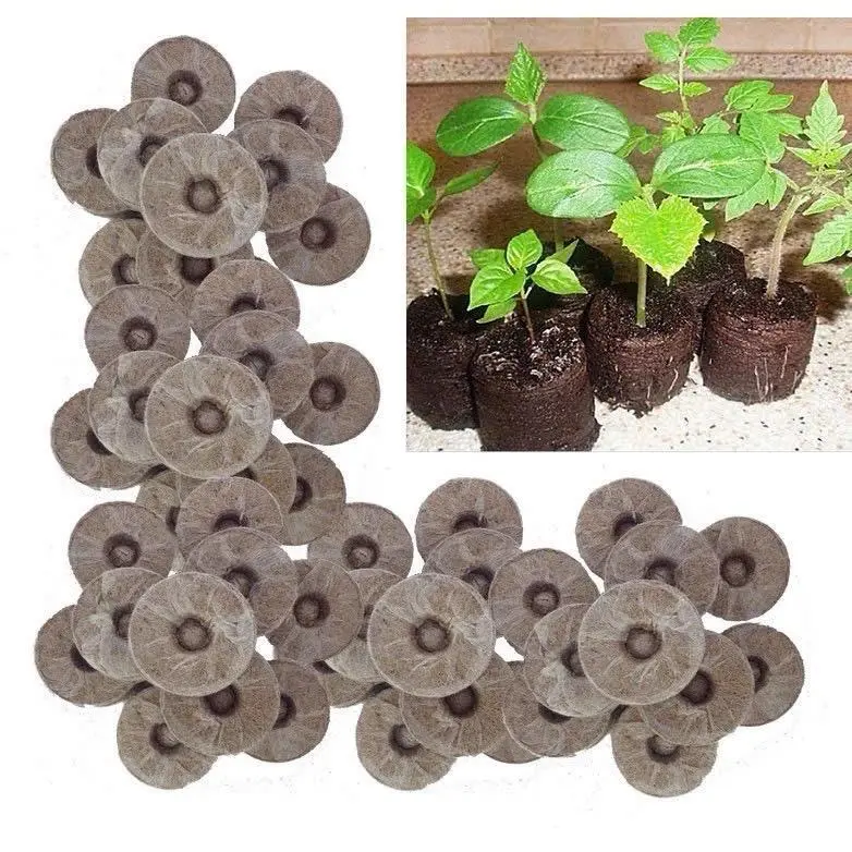 Combo 100Viên nén ươm cây - Hạt xơ dừa hữu cơ trồng rau, dâu tây, thủy canh