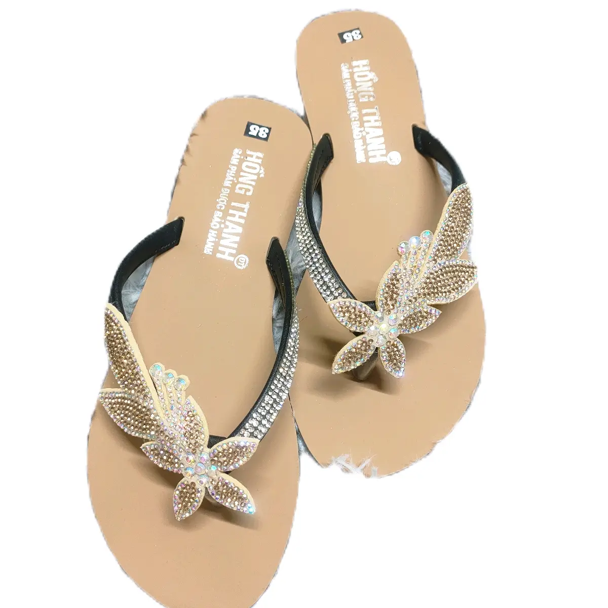 Dép kẹp bông xoàn đế 1 phân Cao Su DéP Nữ Shoes GiàY