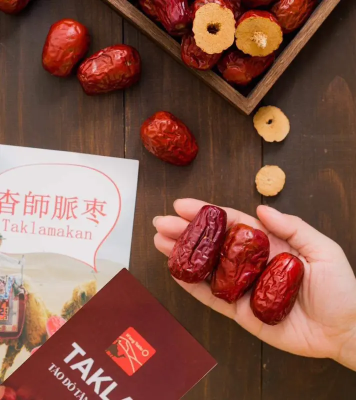 KẸO TÁO hoa hồng (300gr)- TÁO múi SẤY GIÒN - kẹo táo Lạc Đà - TÁO ĐỎ Tân Cương TAKLA (bịch 1kg) 6