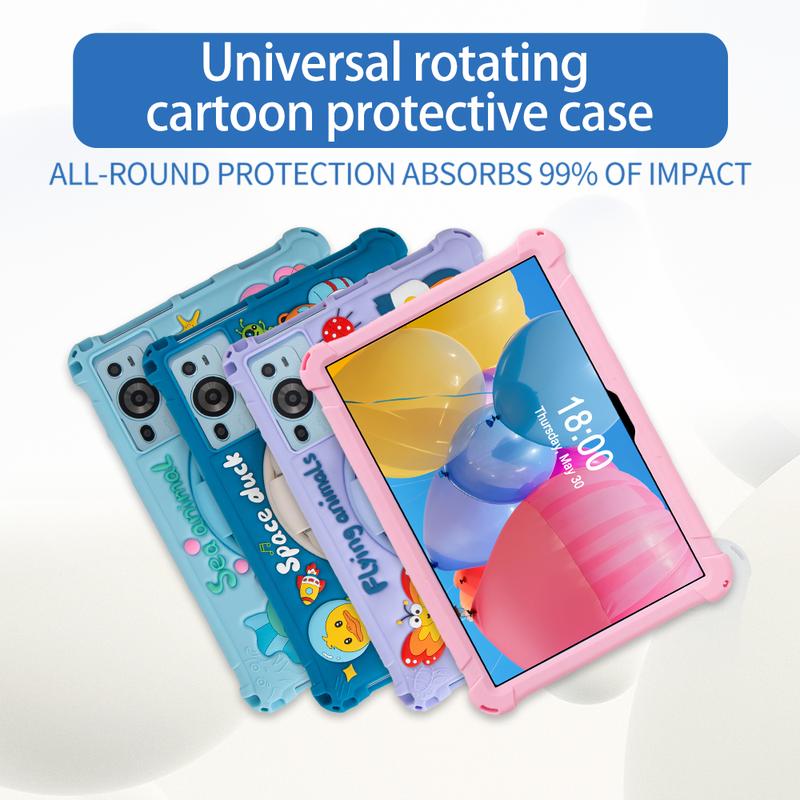Product Introduction of Sarung Pelindung, Untuk Numvibe P60 Pro Max 5G 11.0 Inci, Berputar 360 Darjah, Reka Bentuk Kartun Comel, Kalis Kejutan, Diperbuat daripada Silikon Lembut, dengan Penutup Pendirian 12