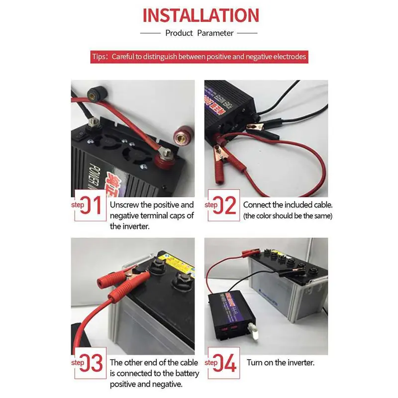 AShop Power Inverter Mobil Pure Sine Wave DC 12V to AC 220V 1000W 6