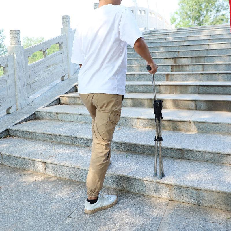 Product Introduction of * Travel Walking Walking Walking Crutches for the Elderly Folding Stool Portable Crutch Stool Lightweight Non-Slip Alpenstock Multifunctional Healthcare Stick Equipment 8