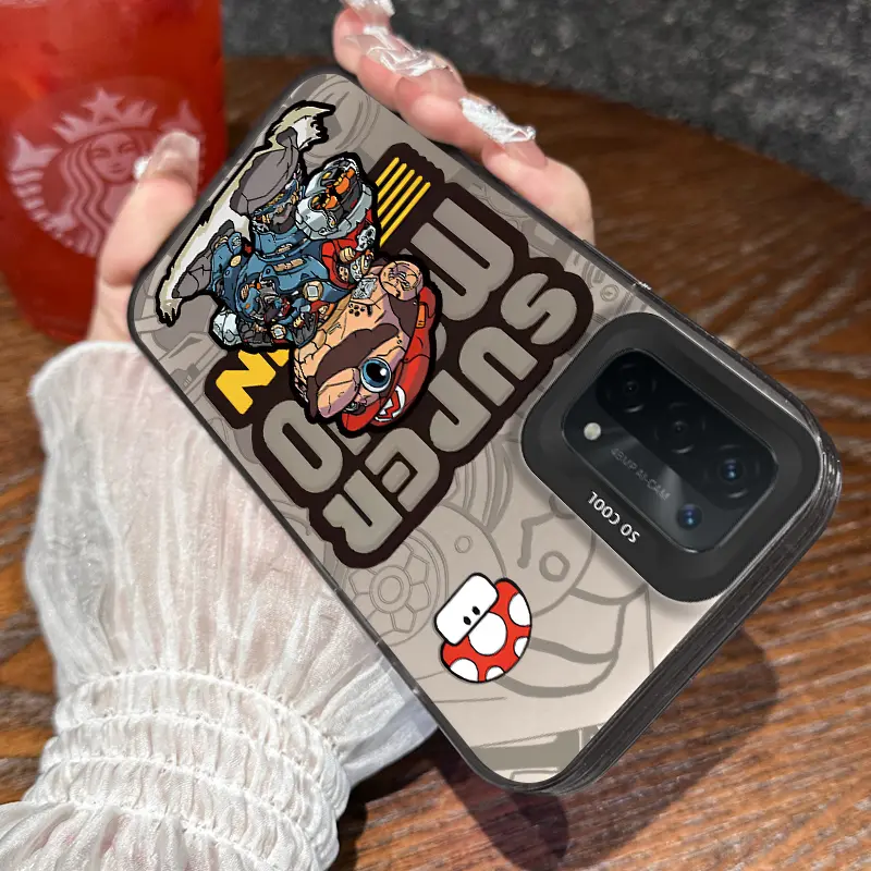 Casing hp OPPOA74(4G)/F19(4G)/F19S/A95(4G)/RENO6LITE(4G) case Mario Merek trendi Kartun Menjual seperti kue panas Senior Baru Model pria Scrub laser Semua termasuk kerak Casing ponsel 3