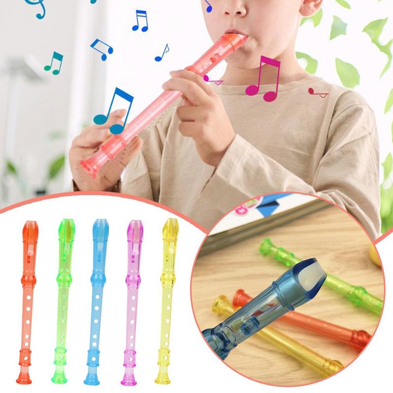 Product Introduction of 1Pcs 6 Holes Mini Harp Flute Children's Early Education Transparent Flute Small 26