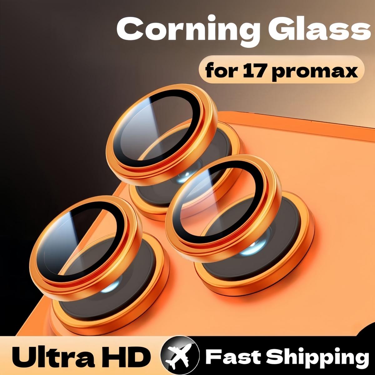 Luxury Cosmic Orange Color Pelindung lensa kamera for IPhone 17 Pro Max 17 Pro Air Metal Ring Camera Lens Protectors Glass Camera Lens