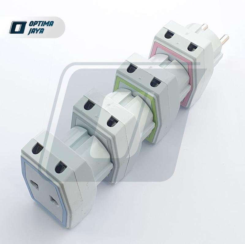 T Multi Warna 3 Lubang HKS HS-207 / Steker T 3