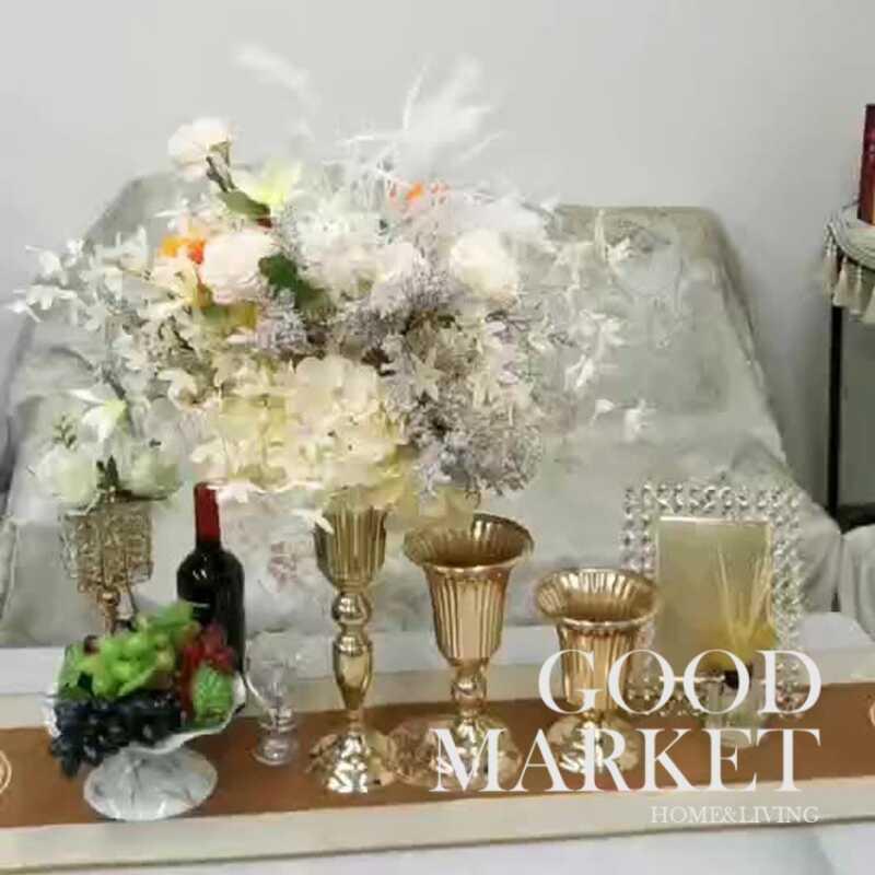 Product Introduction of เชิงเทียนโลหะ วัสดุเหล็ก สีทอง wer โลหะ เหมาะสำหรับตกแต่งบ้าน งานแต่งงาน และพิธี สต็อกพร้อม จัดส่งที่รวดเร็ว 4