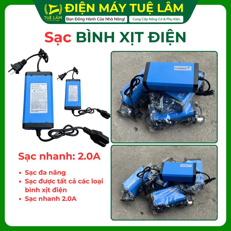 Sạc bình xịt điện 12V sạc đa năng 2.0A dùng cho tất cả bình xịt điện 1 và 2 bơm