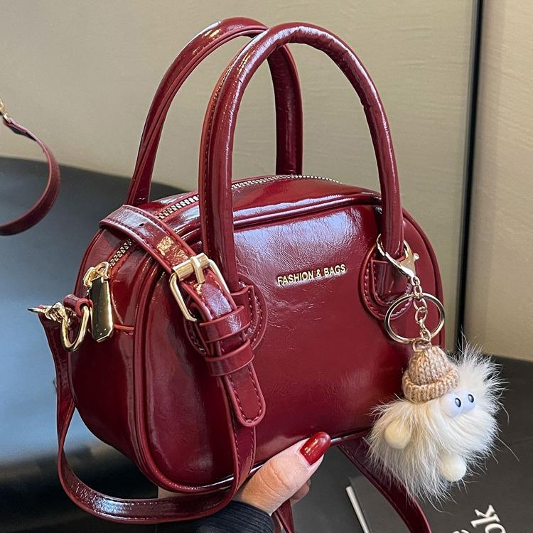 MÀU ĐỎ XEM D GIÁ Túi xách nữ đeo chéo kèm TREO_ 2 QUAI CUTE NHỎ XINH GẤU AK19 NGẪU NHIÊN - Bag Kem túi treo gấu