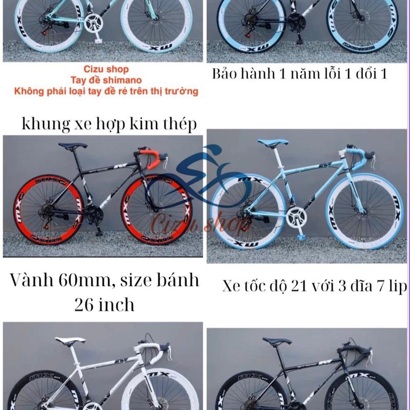 Xe đạp thể thao road MX bike 2phanh đĩa ( TAY ĐỀ SHIMANO) Gắn Xe Đạp  Đạp Xe Đạp