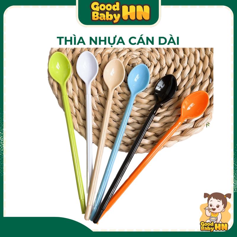  Thìa ăn dặm cán dài cho bé Thìa sinh tố hoa quả -  E39  