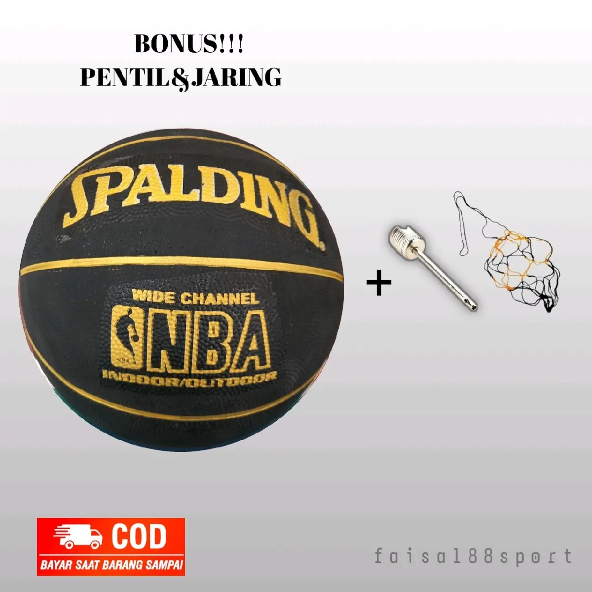 (BAYAR DI TEMPAT) BOLA BASKET SPALDING NBA MURAH / FREE PENTIL&JARING