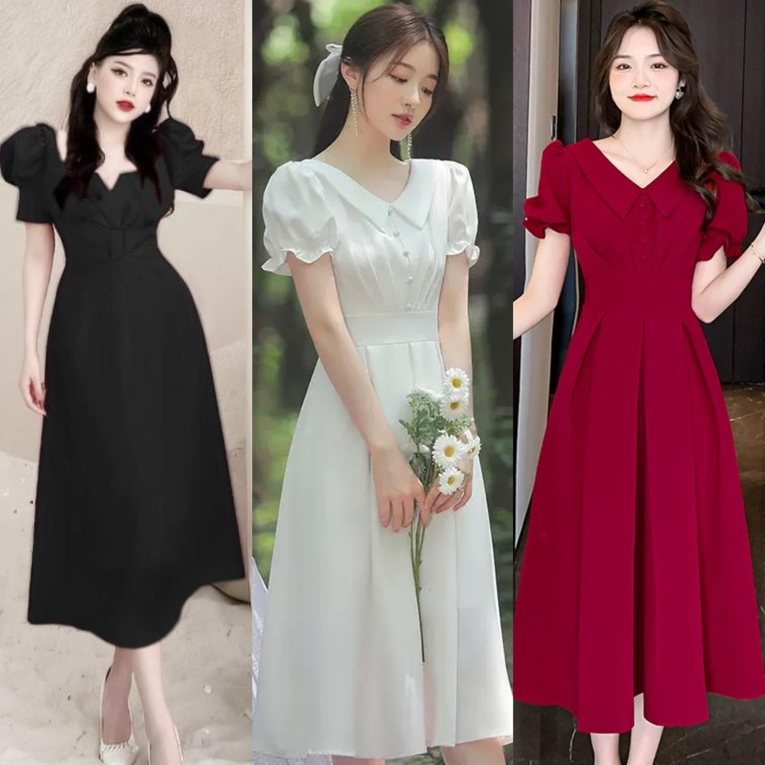 [Xả Kho] Đầm Thời Trang Bigsize Thiết Kế Nơ Vai Siêu Xinh Cho Các Nàng Nữ Cotton Women Dress - A.1043