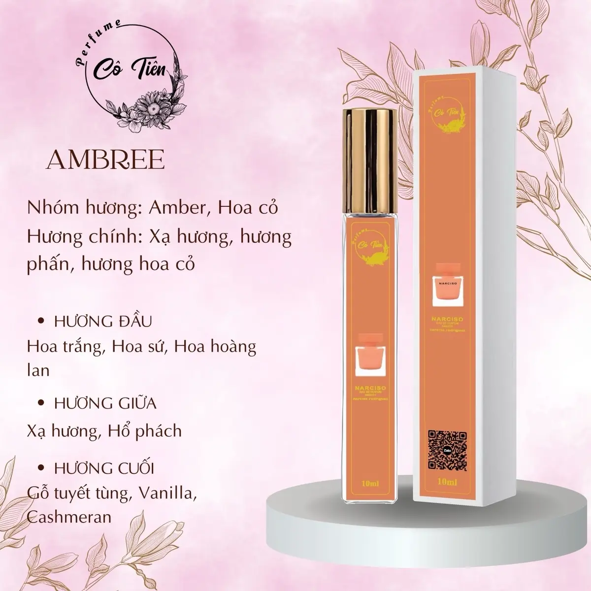 Na cam- 10ml. Nước hoa chiết. Mùi hương sang trọng cho mọi cô gái