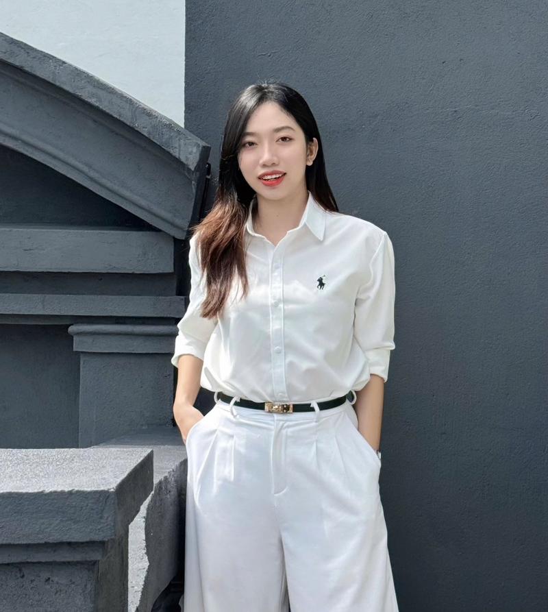 Product Introduction of Áo sơ mi nữ thiết kế kiểu dài tay thêu hình ngựa TOYOUstyle - áo sơ mi form rộng women top 12