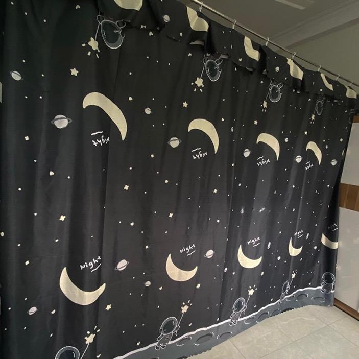 RIDO Rèm Cửa ngăn phòng che nắng phòng ngủ có móc treo được chọn màu - tặng kèm dây treo