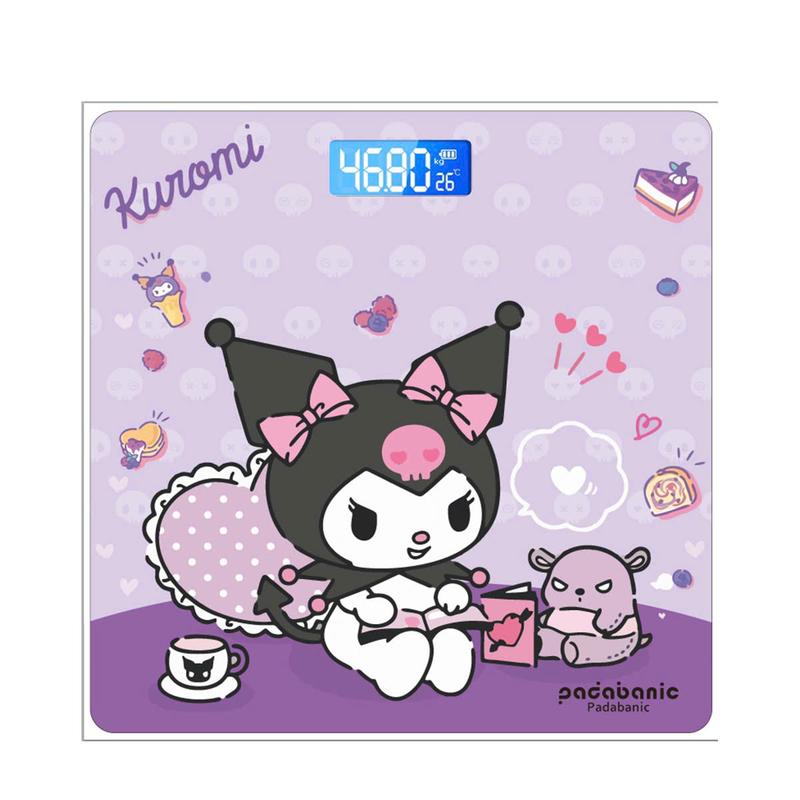 Cân Điện Tử Kuromi Cân Sức Khoẻ Chạy Pin Kèm Thước Dây Hiển Thị Nhiệt Độ Phòng 5