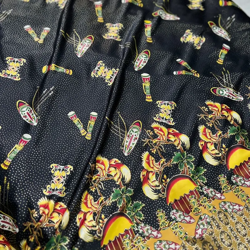 (Part X) Kain Batik khas Papua mewah Foil Gold Pria Wanita (lb120) Harga per meter cck Gamis Kebaya atasan hem couple dll 2