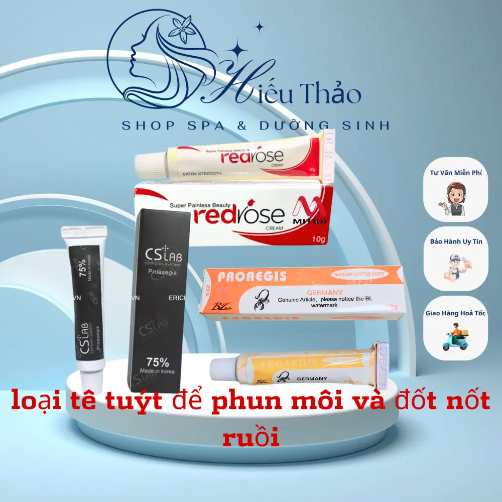 Tuýp Kem Ủ Tê Môi Mày Mí, Đốt Nốt Ruồi, Tê CSlab - Redrose - Tê Bọ Cạp Cosmetic Trang Điểm Xăm Môi