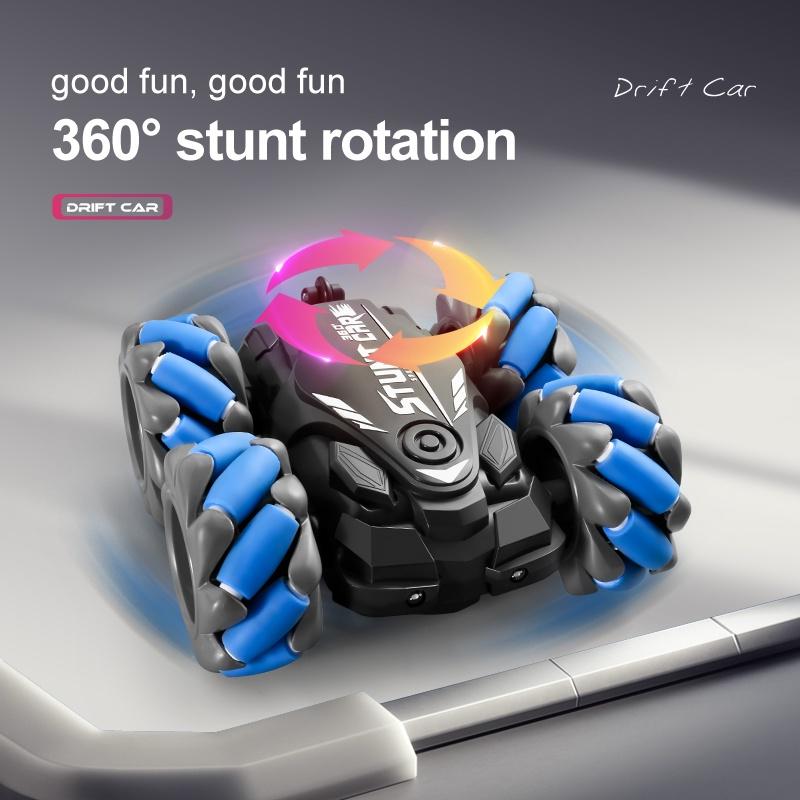 Kereta Kawalan Jauh, RC Drift Stunt Pusing, dengan Ciri Gerak Isyarat Tangan, Lampu LED dan Muzik, Kereta Stunt Menari Sendiri, Mainan Kawalan Jauh Bergerak Plastik Control Getah Remote Toys 4