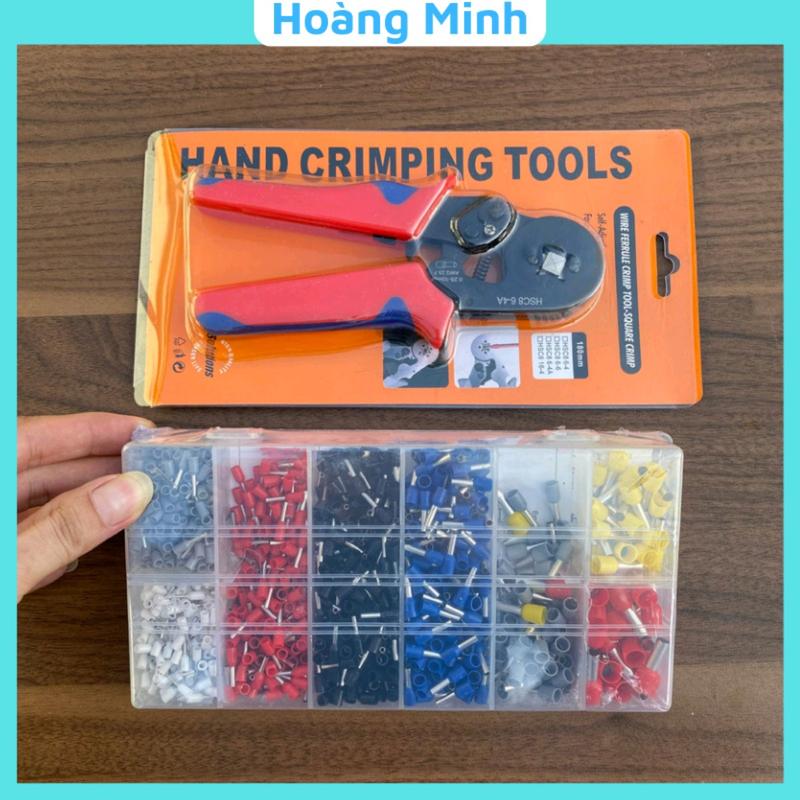 Kìm bấm cos vuông HM kèm 1200 đầu cos đủ loại