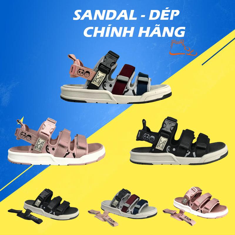  Sandal MOL Nam Nữ 3 Quai Ngang Dán Xé Quai Hậu Tháo Rời Đế Cao Su Êm Chân Không Hôi Nước 