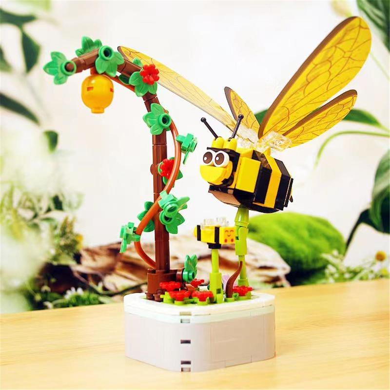 Potted Plant Building Blocks (1 Set), Creative Building Blocks Toy, Educational Toy for Kids, Birthday Gift for Boys & Girls 7