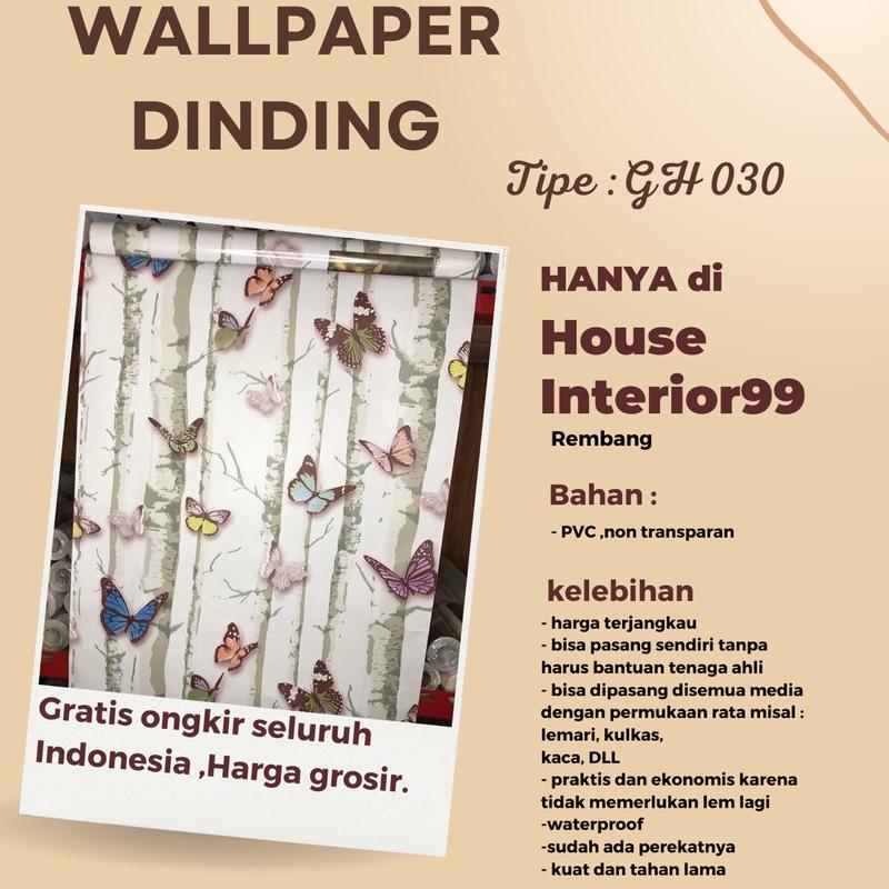 Paket 2 roll Wallpaper dinding 10m x 45 cm Wallstiker Dinding Wallpaper 4