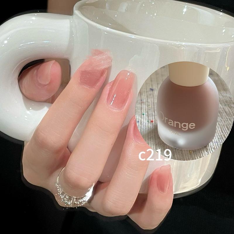  Sơn móng tay Orange C219 màu ngọc nude C72 màu nhũ nude  sơn tự khô có thể lột dưỡng móng  thạch hồng 